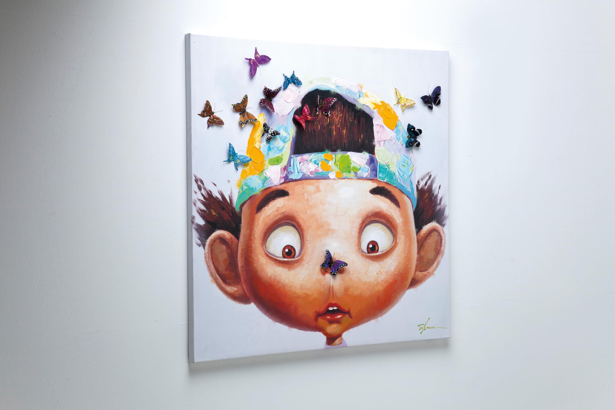 ボーイウィズバタフライ100x100cm アート
