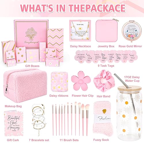 Miniatura 2 de Juego de 9 regalos de moda envueltos individualmente, lindos y prácticos, regalo de Navidadcumpleaños para nieta, hija, sobrina de 8 a 16 años, con