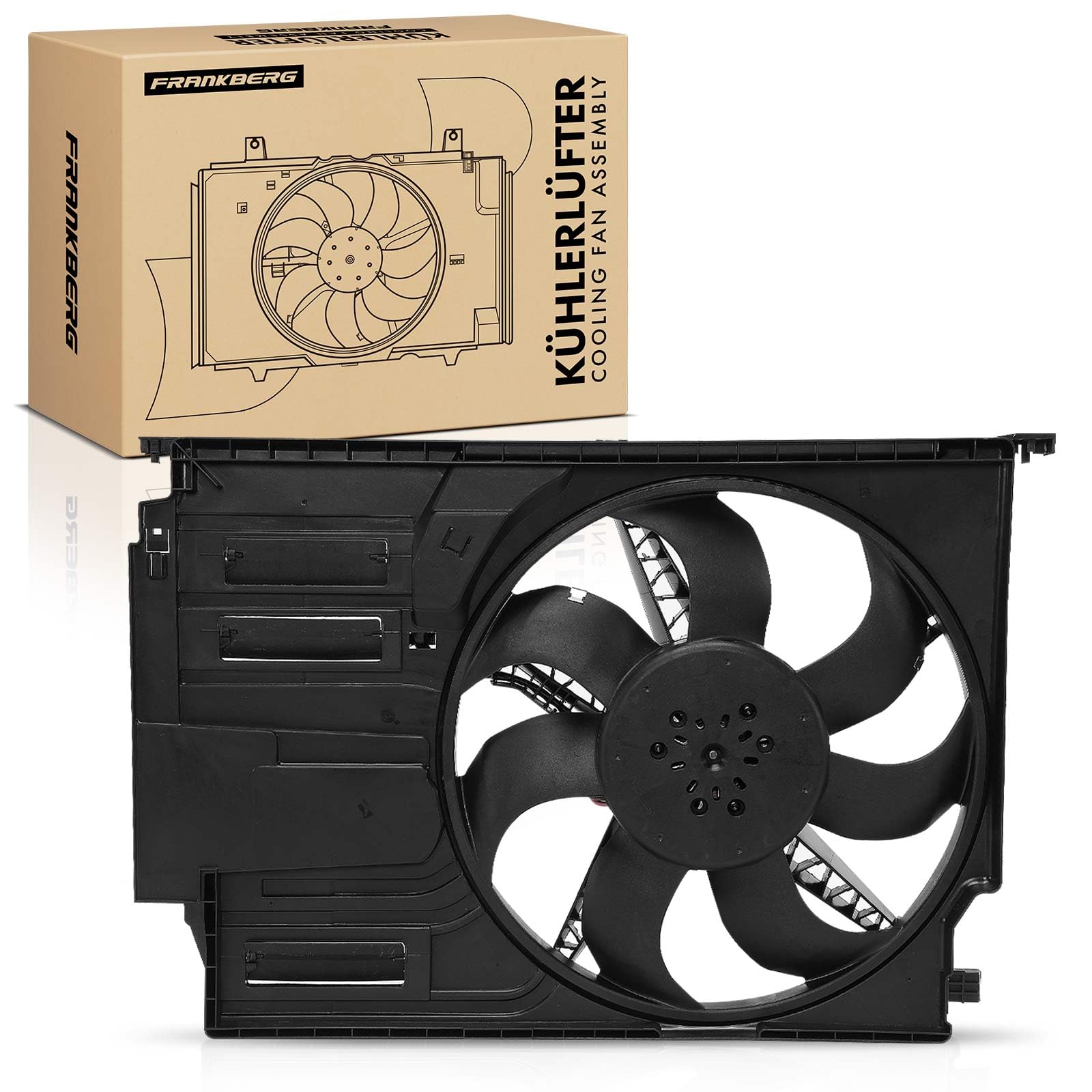 Frankberg Ventilador de radiador rueda de ventilador enfriador de agua