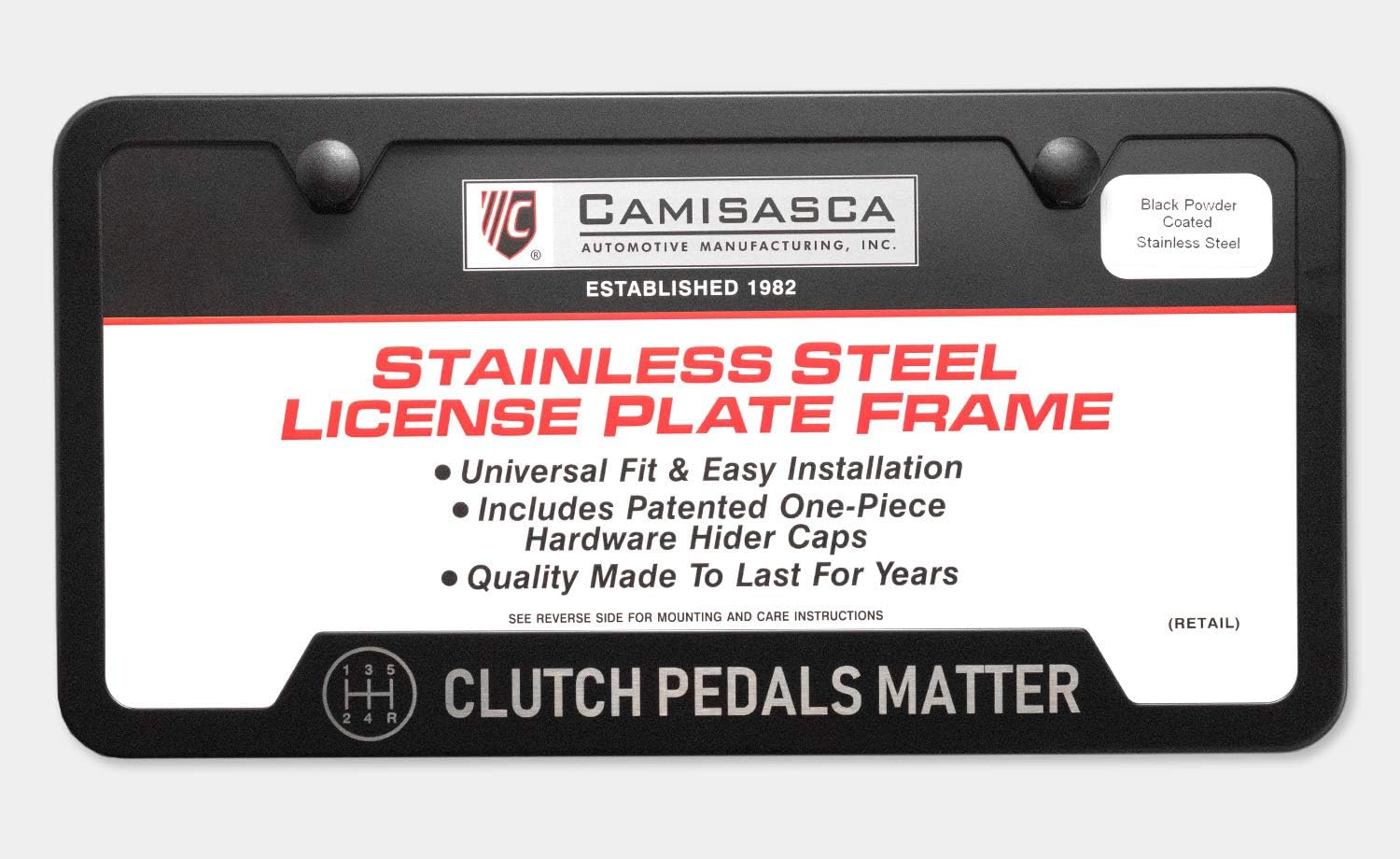 Camisasca Clutch Pedals Matter License Plate Frame