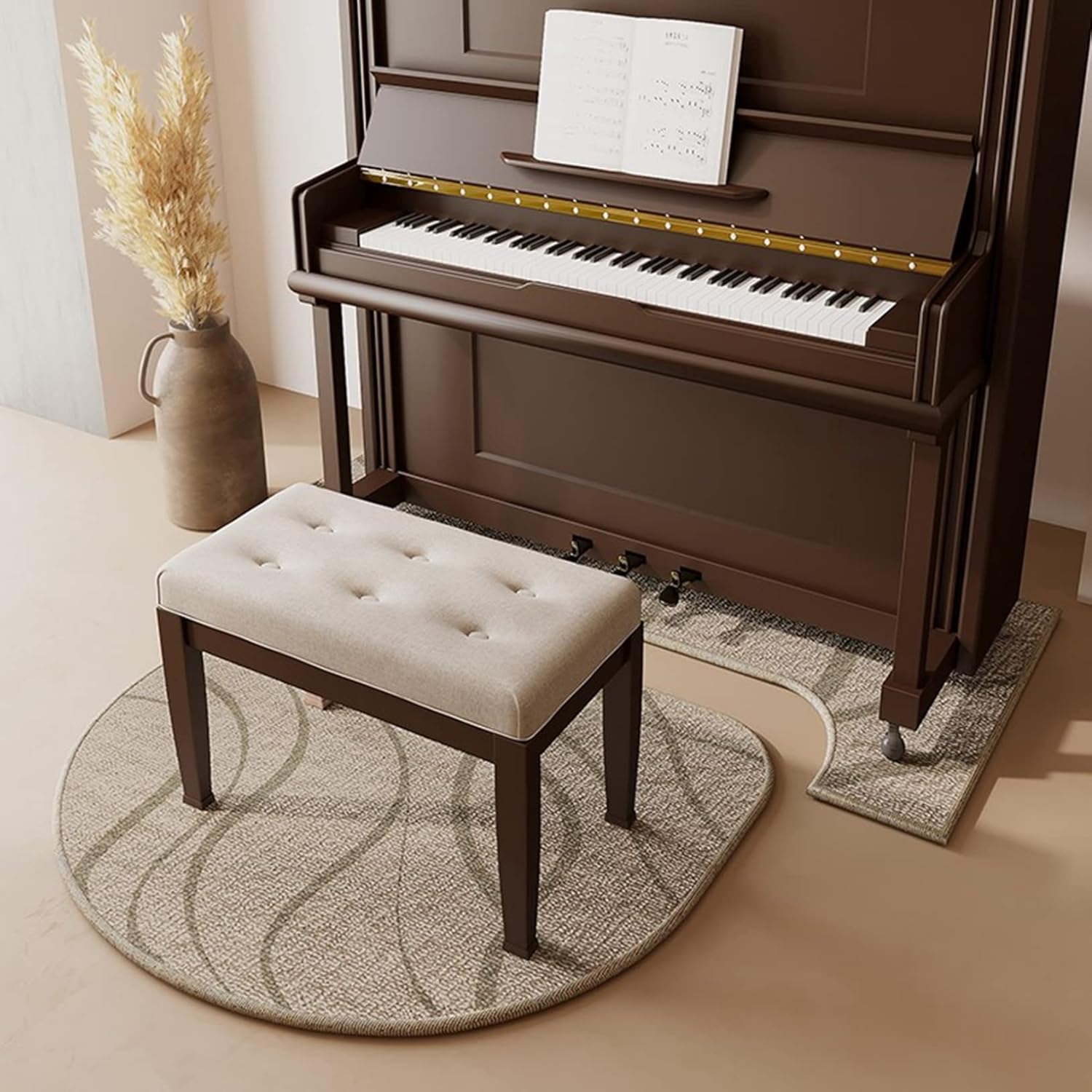 電子ピアノ用マット フローリング 異型マット 床キズ防止 防音 電子ピアノ専用マット 防音対策マット 防振/防傷 滑り止め カーペッ