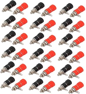 New Lon0167 36pcs 20A / 450V M4 Fio Macho Banana Binding Post Conector Soquete para Áudio do Carro(36 stücke 20A / 450 V M4 Außengewinde Banana Binding Post Anschluss für Auto Lautsprecher Audio
