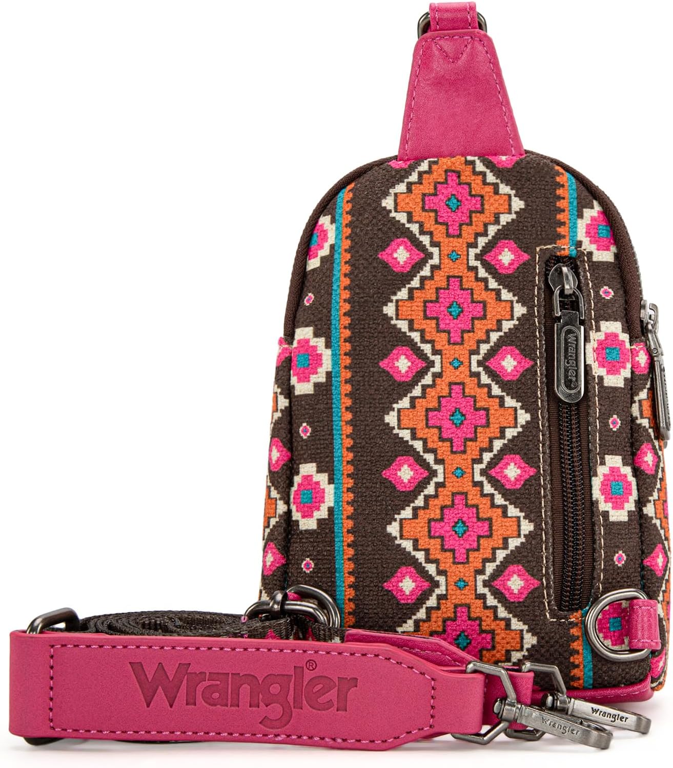 Wrangler Aztec Sling Bag - Southwest Crossbody Trendy Chest Bag - Image 5