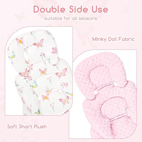 Miniatura 3 de Funda para tumbona y asiento de automóvil para recién nacido, funda para tumbona de bebé y soporte de cabeza de asiento de automóvil para niñas y