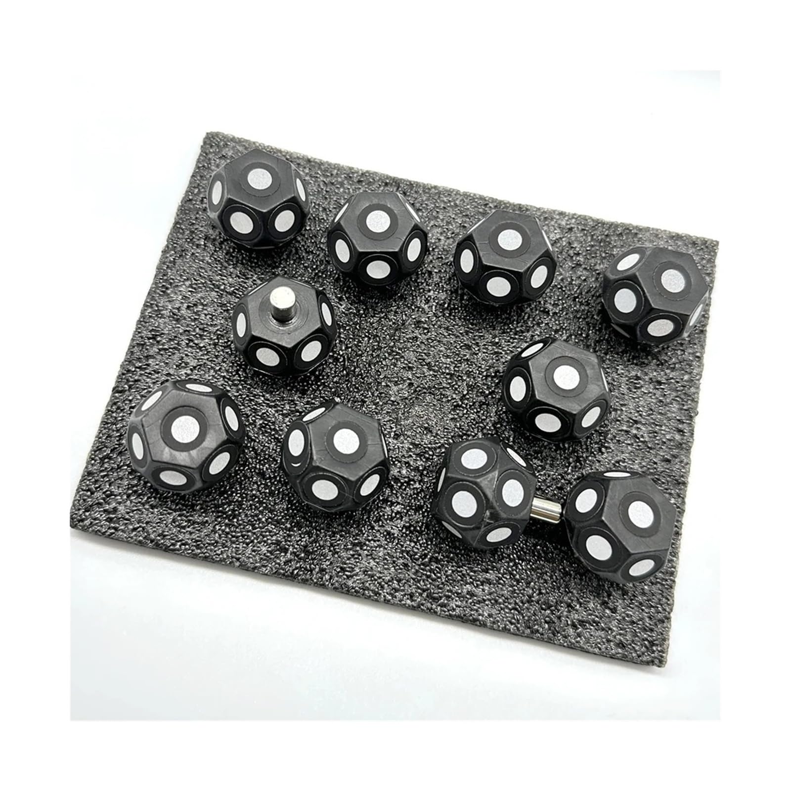 10 Szt. Ręczny Skaner 3D Zestaw Znaczników Wielokątowych 6mm Dokładne Znaczniki Śledzenia Kulkowe Cele Pozycjonowania Do Skanowania 3D(12/19MM)