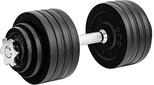 Yes4All Old School Adjustable Dumbbell Set with Weight Plates, Star Lock CollarsConnector, 40lbs to 200lbs Adjustable Weight Plates Set