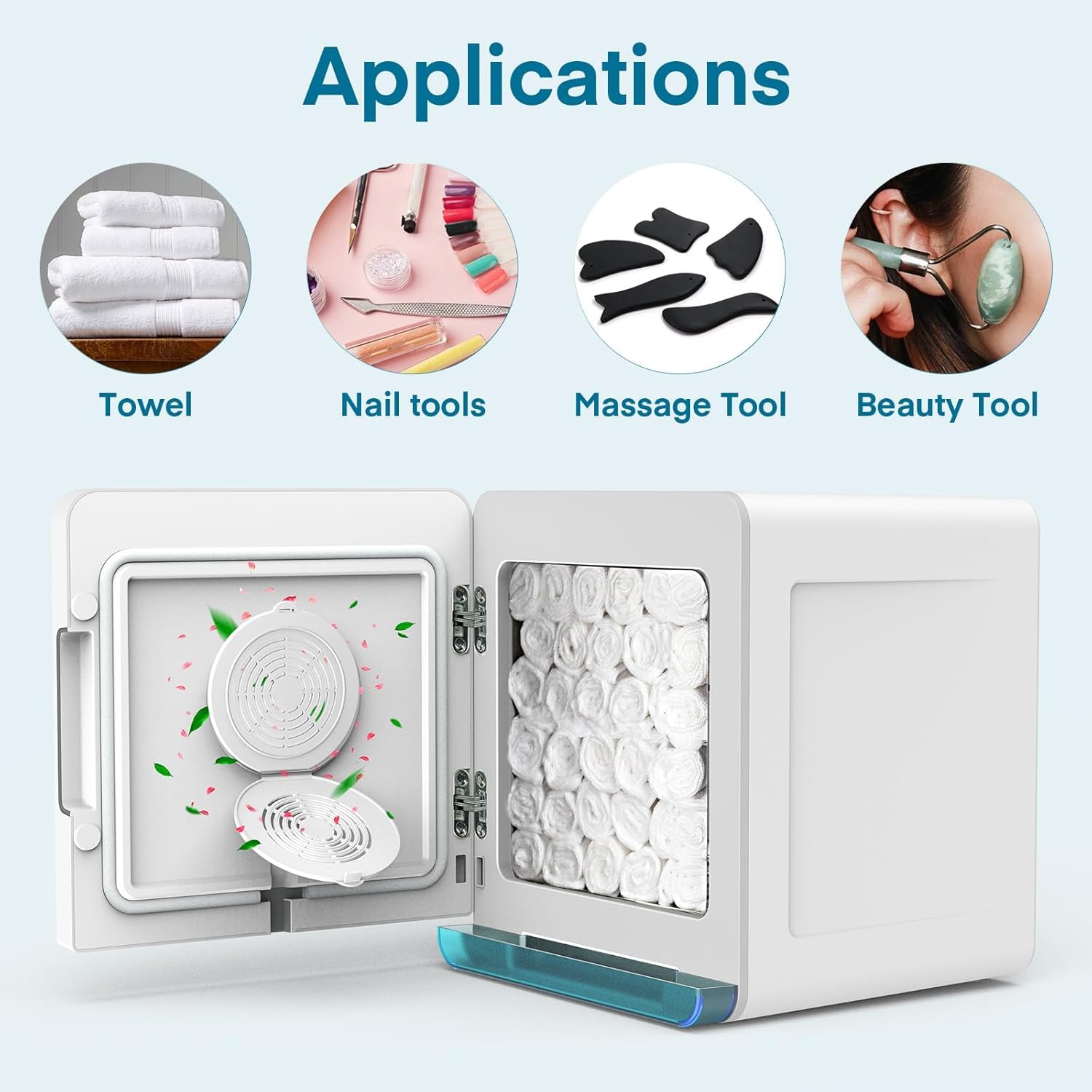 8L Handtuchwärmer, 3-in-1 Handtuchheizschrank, Handtuchwärmer Elektrisch mit UV Sterilisator, Elektrischer Handtuchheizkörper, Handtuchhalter Heizkörper für Spa, Massage, Salon und Nagelpflege