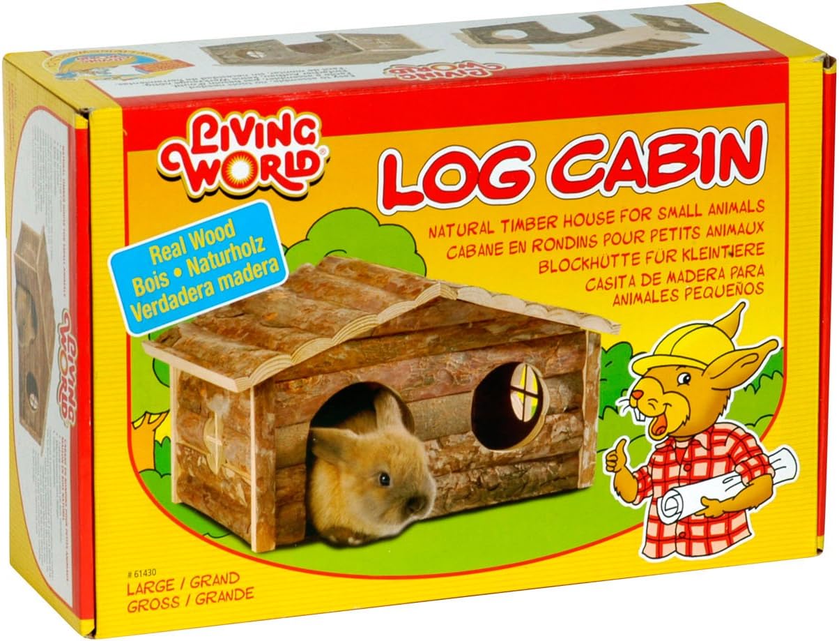 Living World Wooden Log Cabin, Large