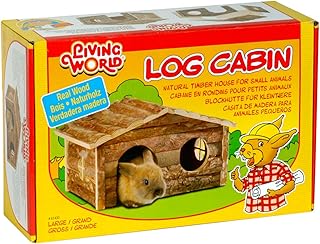 Living World Wooden Log Cabin, Large