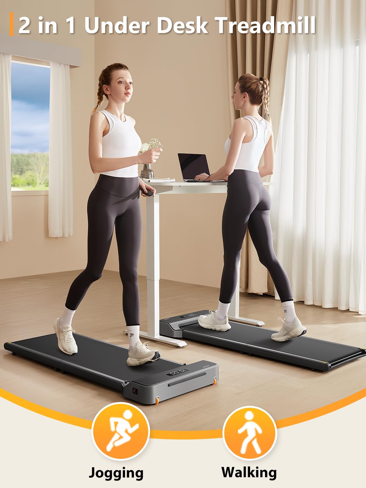 Walkingpad Z1 Tapis Roulant Pieghevole - Walking Pad Salvaspazio per Casa e Ufficio 121×40, Tapis Roulant Elettrico Velocità Regolabile 1-6 km/h