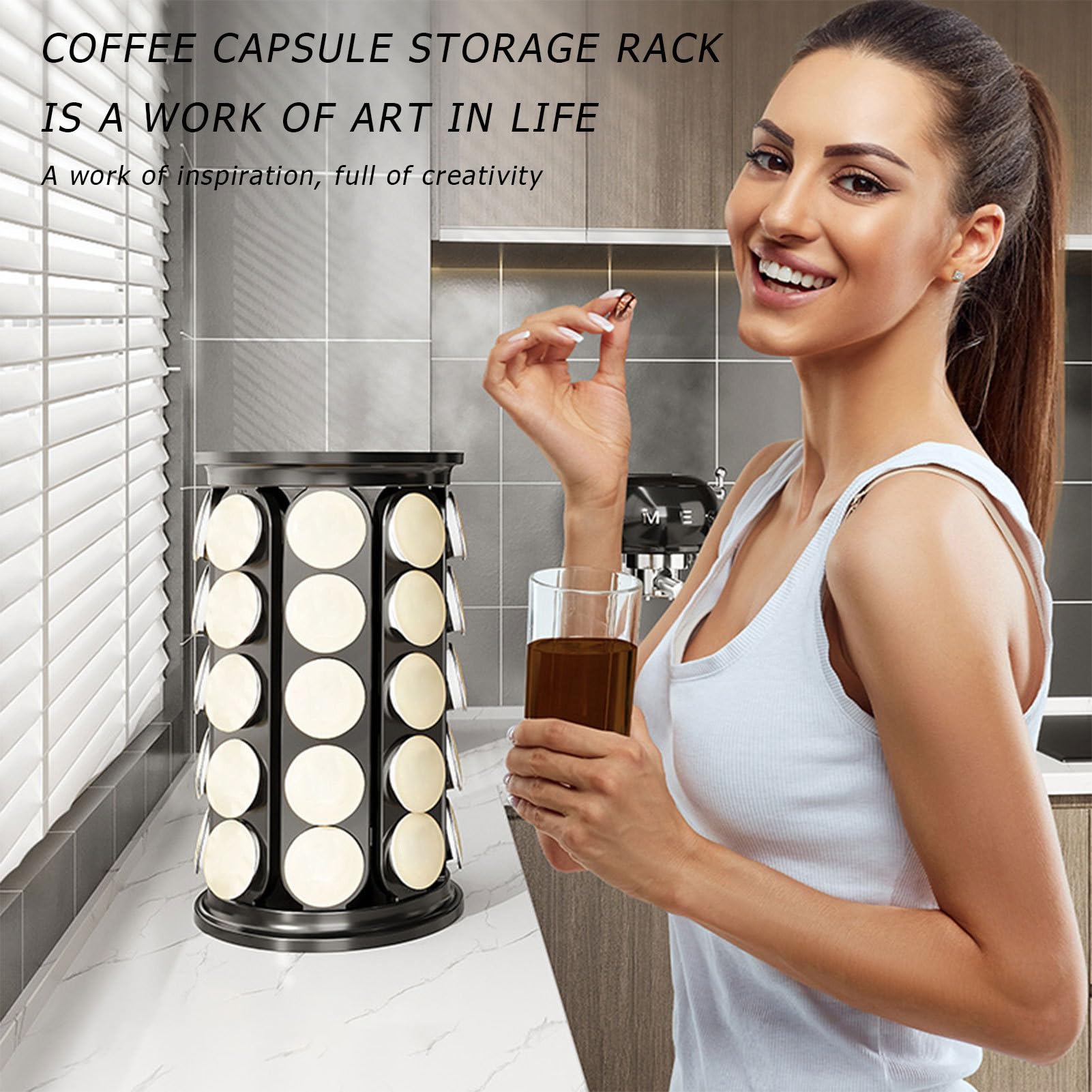 Portacápsulas de Café Organizador Giratorio Dispensador