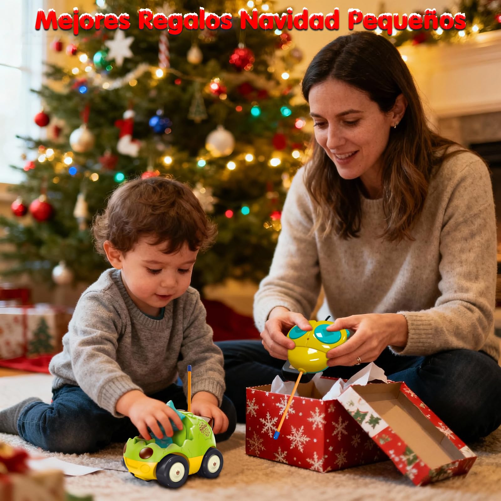 Pup Go Coche de Dinosaurio RC Cartoon para Niños Pequeños 18 Meses+ con Música y 2 Muñecas Intercambiables, Primer Coche de Control Remoto para Niños y Niñas, Cumpleaños o Navidad