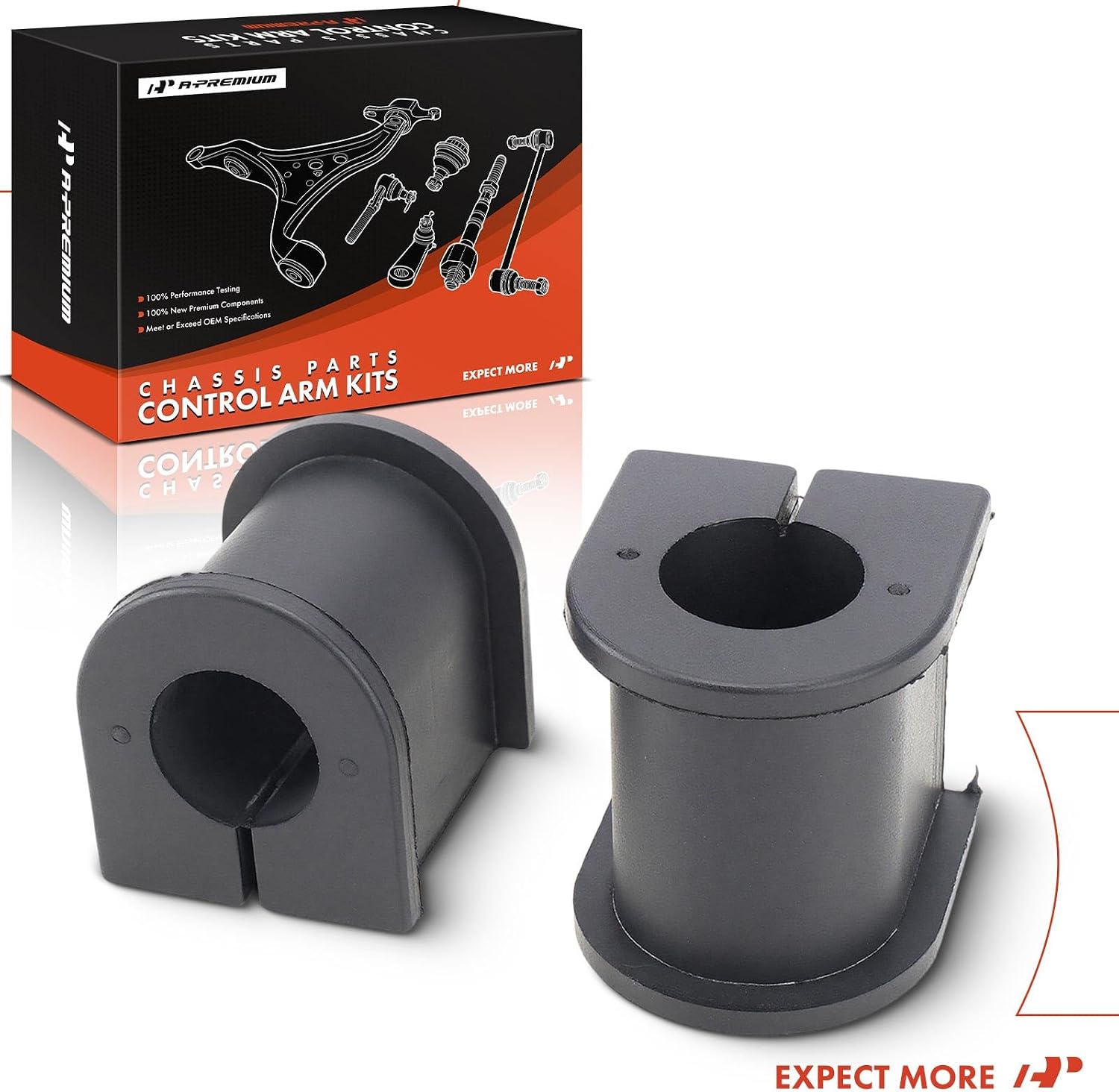 A-Premium 2 x Front to Frame Sway Bar Bushing Kit, Compatible with Ford Fusion 2006-2012 & Mazda 6 2003-2008 & Lincoln MKZ 2009-2012 & Mercury Milan 2006-2011