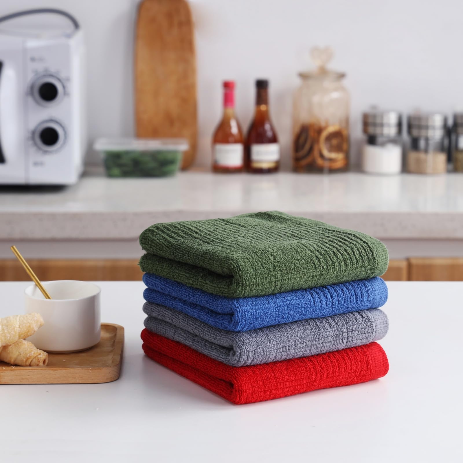 Glynniss Paños de cocina para cocina, toallas de cocina 100 % algodón (rojo, 40,6 x 66 cm)