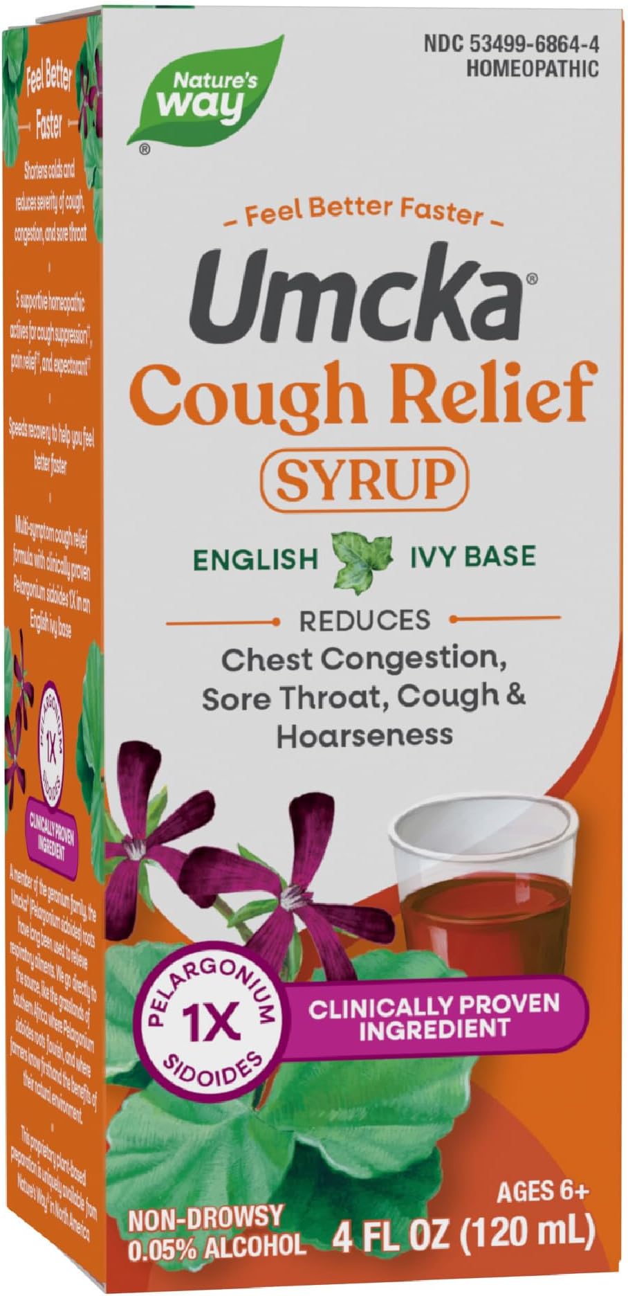 Umcka Cough Syrup, Fast-Acting | Non-Drowsy | Homeopathic | Suitable for Adults & Children, 4 Ounce