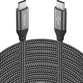 20FT USB-C to USB-C Cable,100W/5A,Extra Long Type-C Fast Charging Cord for MacBook Air/Pro,Samsung Galaxy S21 S20 Ultra Note 20 10,Moto G9 Plus,BLU G90 Pro,Sony PS5,Xbox,Surface,Switch,Camera,Laptop