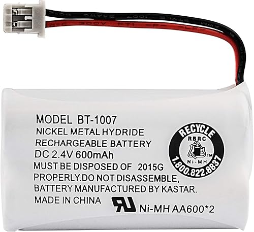 Batería de teléfono inalámbrica recargable Uniden BBTY0651101 BT-1007 NiMH 600mAh DC 2.4V