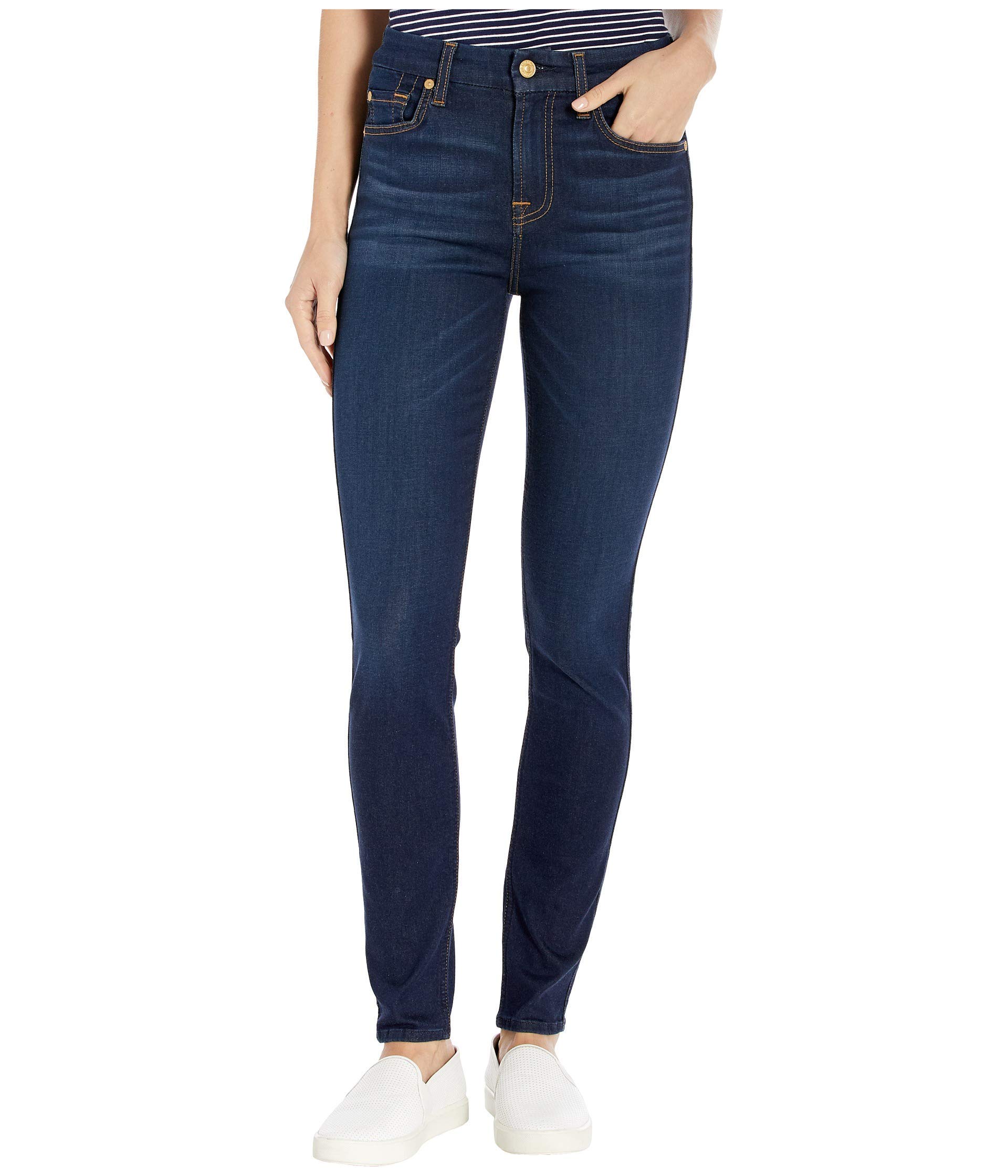 7 For All MankindWomen's High Rise Skinny Fit Ankle Jeans