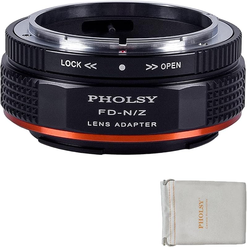 PHOLSY Lens Adapter Compatible with Canon FD FL Lens and Nikon Z Camera | Manual Mount Converter with Aperture Lever Compatible with Canon FD to Nikon Z, FL to Z, FD to Z
