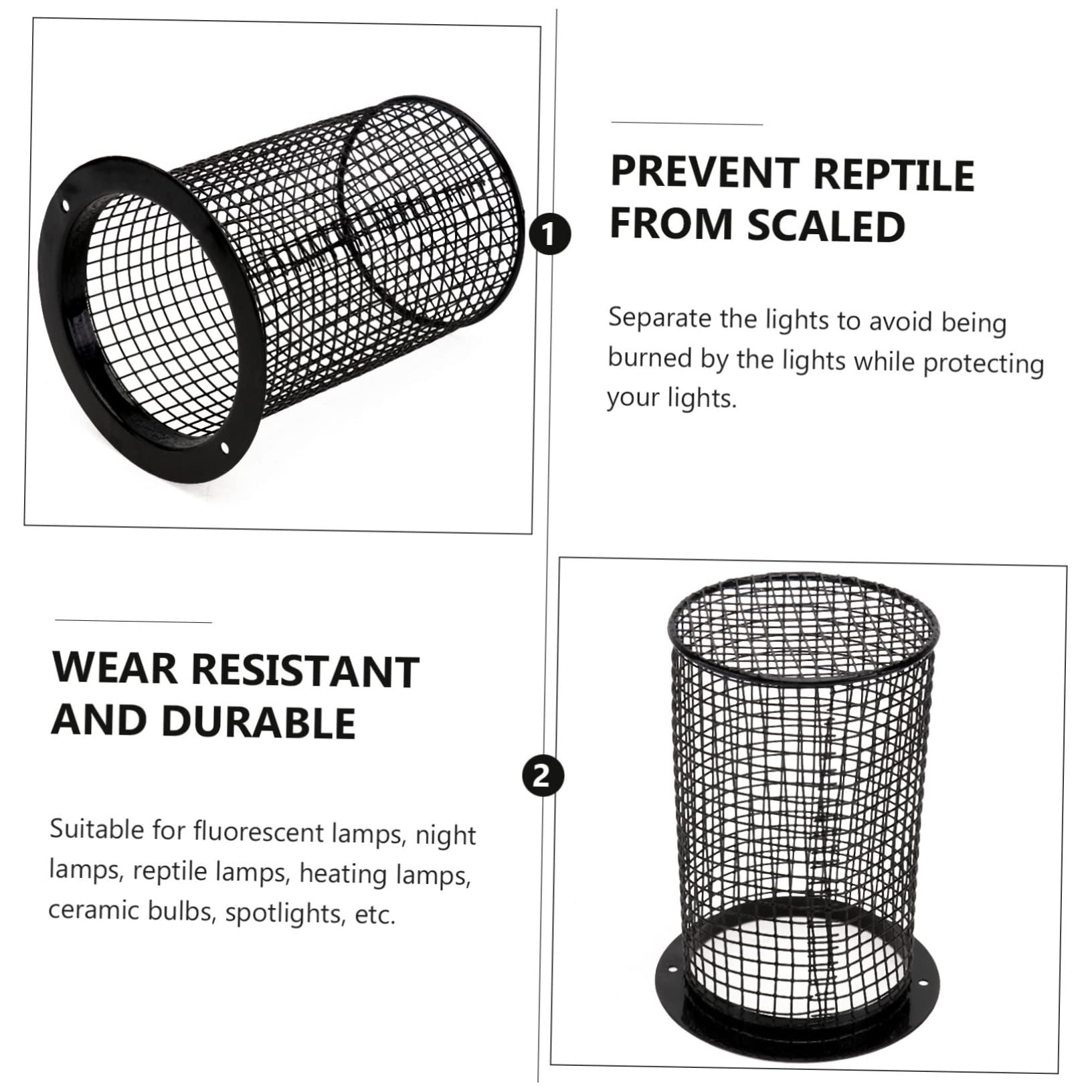 HOMSFOU 2piezas Cubierta Antiescaldado Para Lámparas De Reptiles Protección Para Calor Terrarios Compatible Lámparas Cerámicas Fáciles De Instalar Evita Quemaduras Para Lagartos y