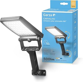 GARZA Outdoor lighting Solar LED 4000K, 25m2 coverage, motion sensor, 3 modes, IP54, 12 hours range, 180° adjustable angle, efficient solar charge, wall installation