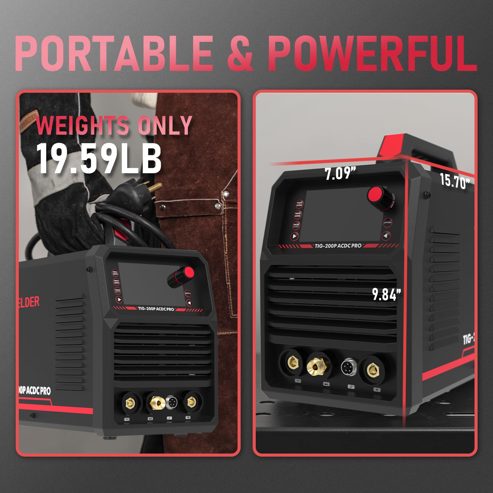 Amazon | YESWELDER 200A AC/DC アルミニウム TIG 溶接機 パルス大型 