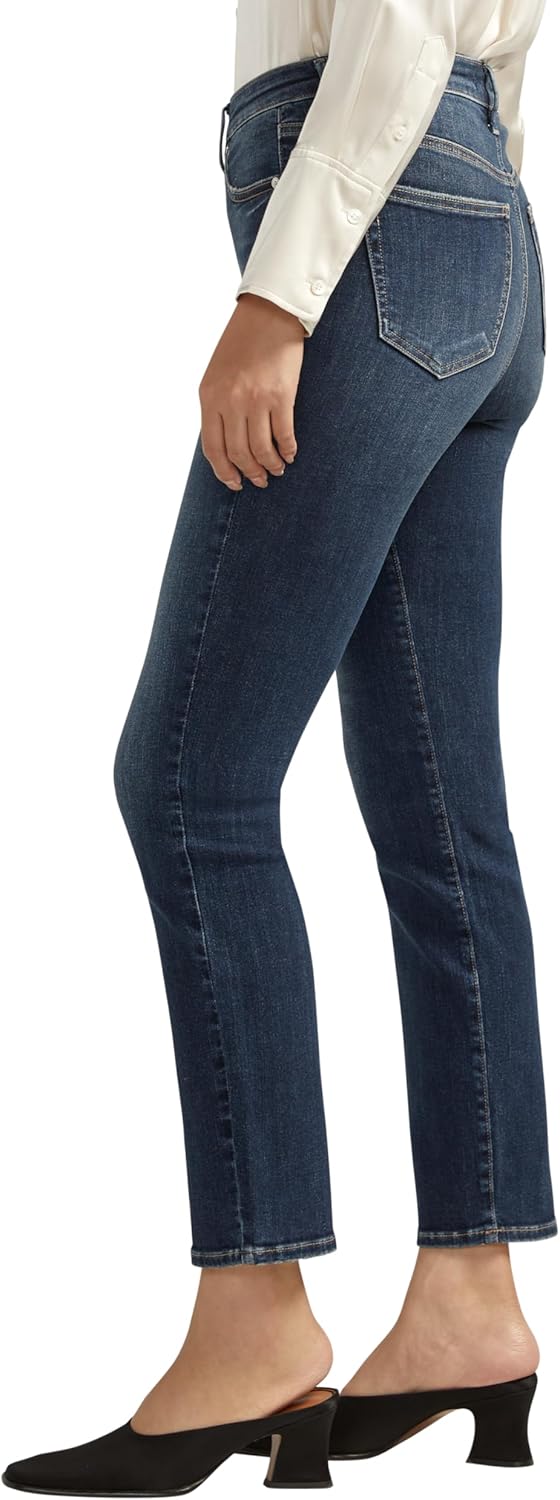 Silver Jeans Co. Womens Isbister High Rise Straight Leg Jeans - Image 2