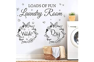 Laundry Room Wall Decals Vinyl Wash Dry Décor