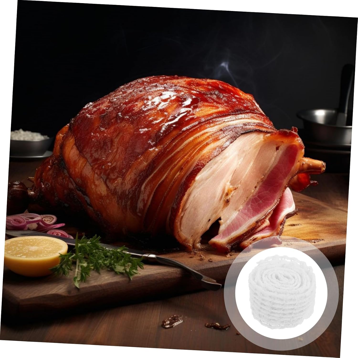 18rolls Cotton Meat Packing Netting Thread for Sausage Pork and Ham for Trussing and Roasting Meats Each Kitchen Supplies for Home Cooking