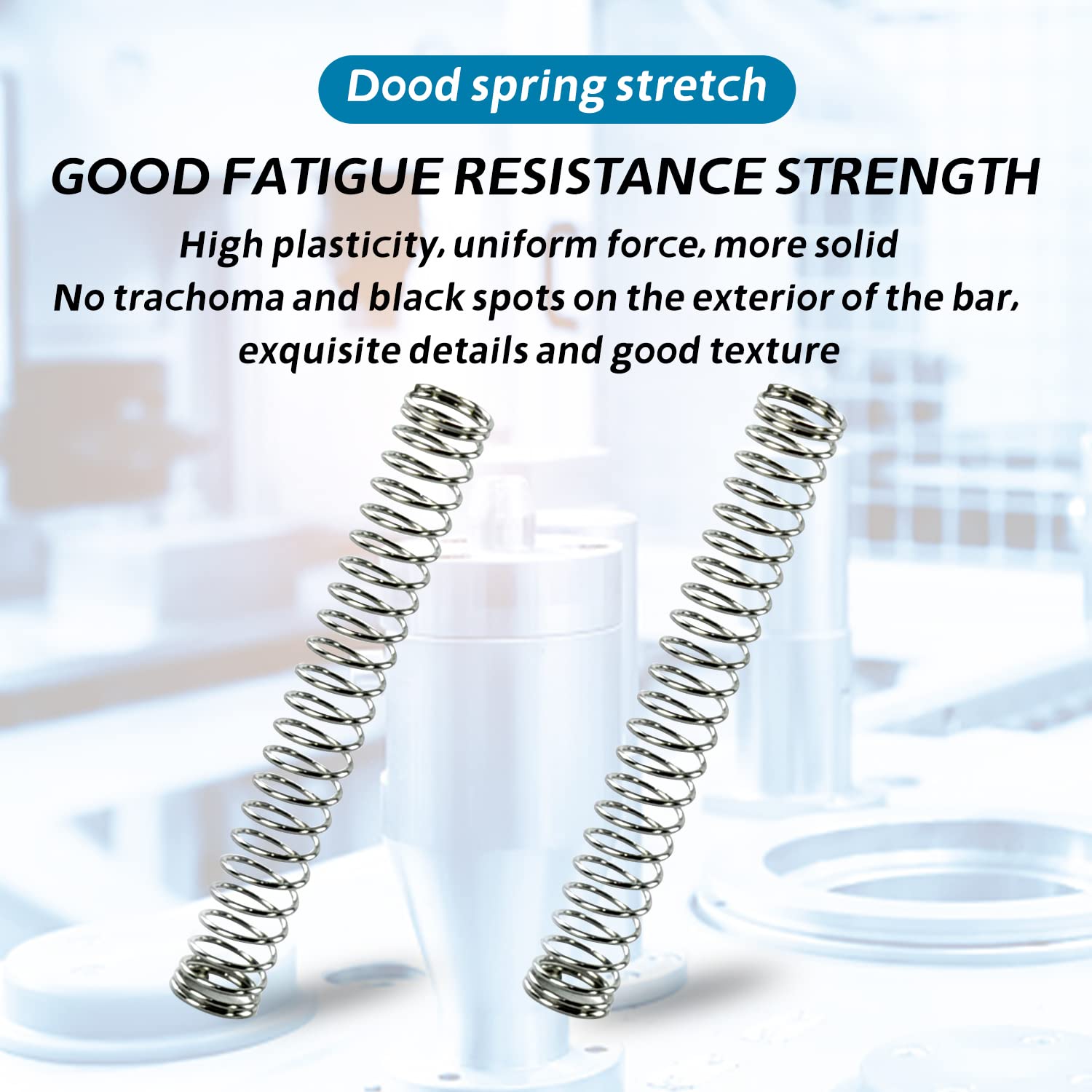 EKIND 25N Compression Spring, Wire Dia 0.5mm, Outer Dia 3mm, Free Length 25mm, Compression After Length 8mm, Spring Steel Extended Coil Spring Suitable for Light Industry DIY (10Pcs, Silver)