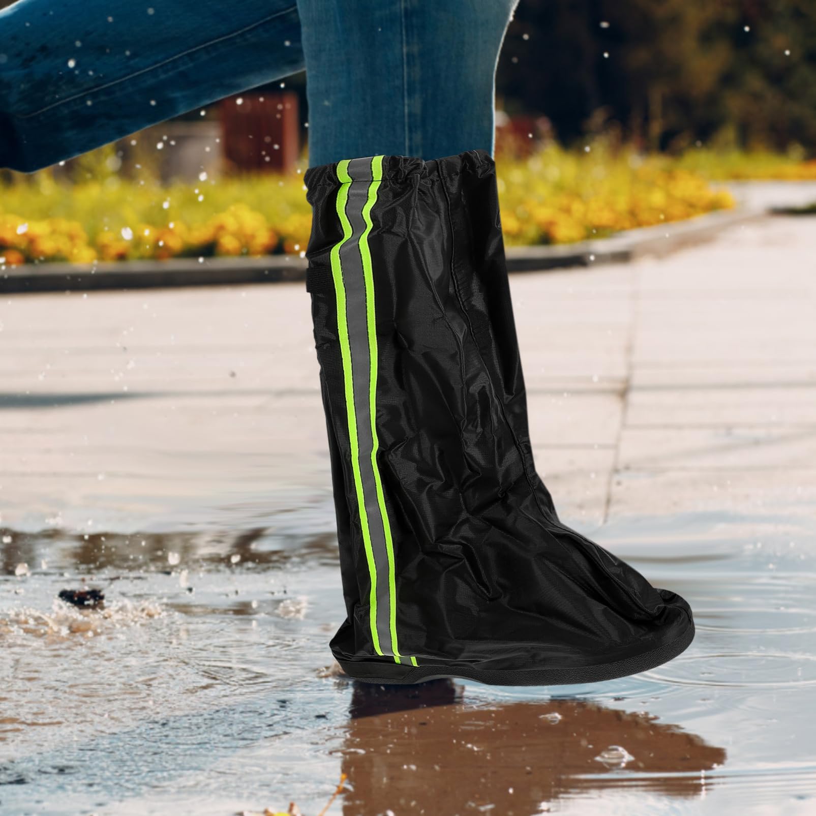 Mikikit Couvre-Chaussures Taille XXL Imperméables en Tissu Oxford Protection Rapide avec Traction pour Hommes et Femmes Cyclisme Activités en Extérieur