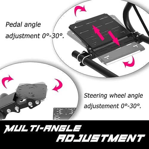 Miniatura 4 de Anman Pro Steering Wheel Stand fits for LogitechThrustmaster g25,g27,g923,t3pa,T248x,T80,T300RS TX, 50mm Round Tube Freedom Upgrade Racing Simulator