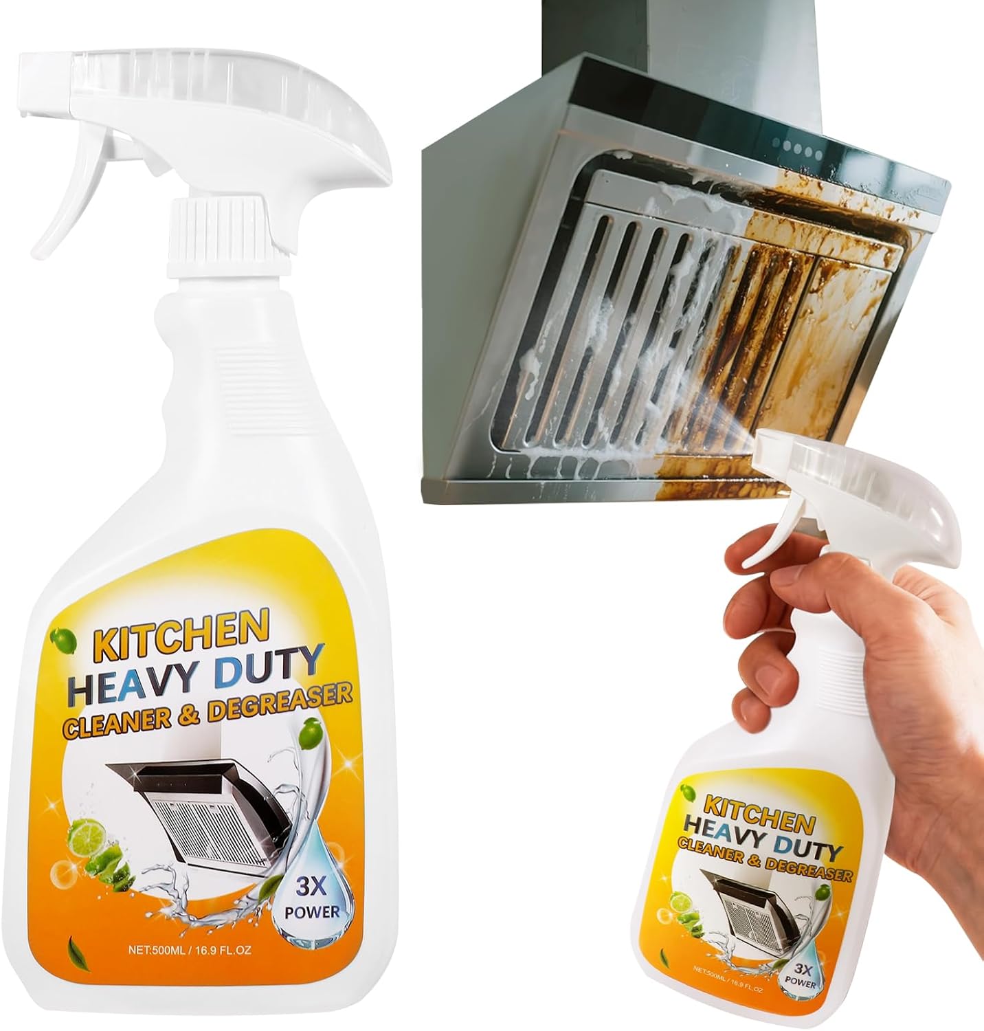 Clean Up Kitchen Oil Stains Spray:...