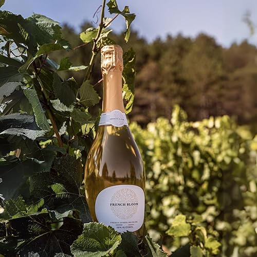 Miniatura 7 de French Bloom Le Blanc - Vino espumoso sin alcohol, 25.4 fl oz, certificado orgánico, vegano, halal, bajo en calorías, apto para el embarazo, sin