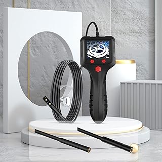 QiudanTimes HD Camera 2.0mp Waterproof Inspection Borescope Camera 2.4 Inch HD 1080P HD TFT IPS Screen Endoscope IP67(Ã˜8mm-5m semi Rigid Cable)