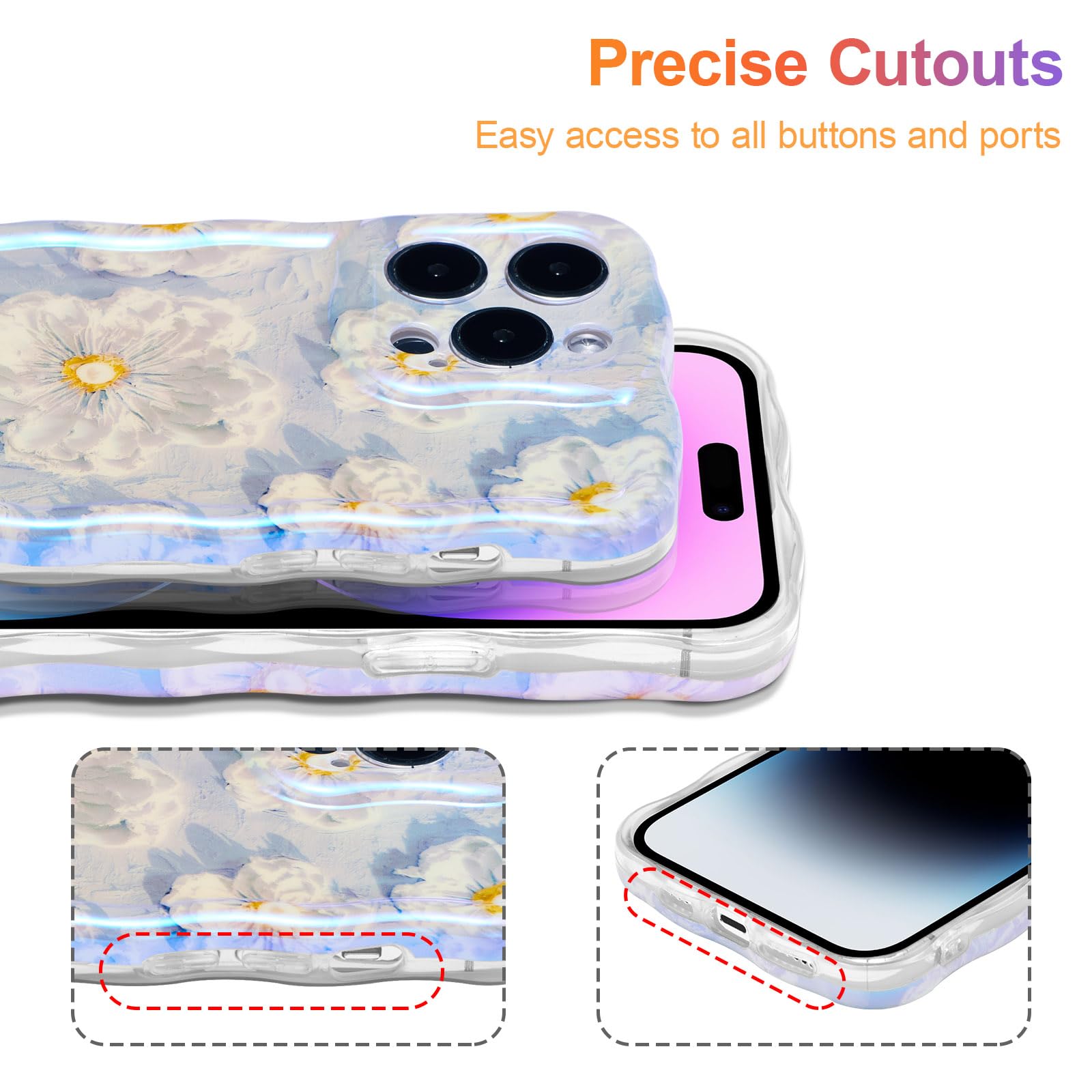 Amazon.com: EYZUTAK Case for iPhone 15 Pro Max, Colorful Retro Oil