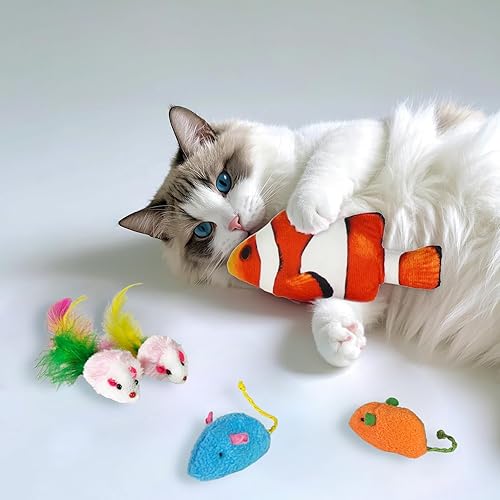 Miniatura 4 de Juego de 21 juguetes para gatos, túnel interactivo, bolas, ratones, varitas de plumas, juguetes de hierba gatera (Túnel de gato arcoíris)