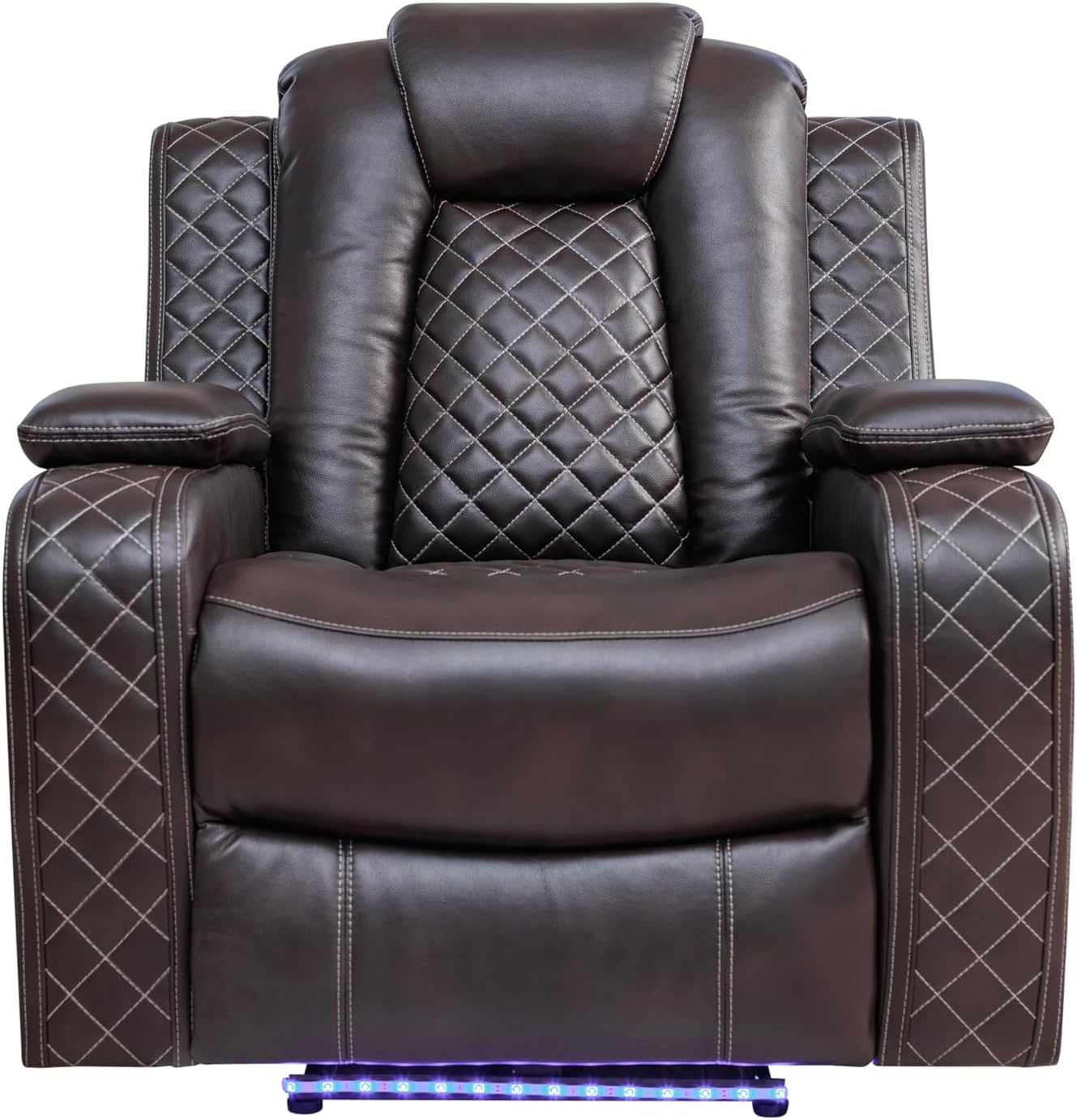 Ball & Cast Power Recliner Sofa Set Leather Reclining Couch Home Theater Seating 3PCS Recliner Couch Loveseat & Chair Sets with USB Ports,Wireless Charing,Cup Holders for Home Theater,Living Room