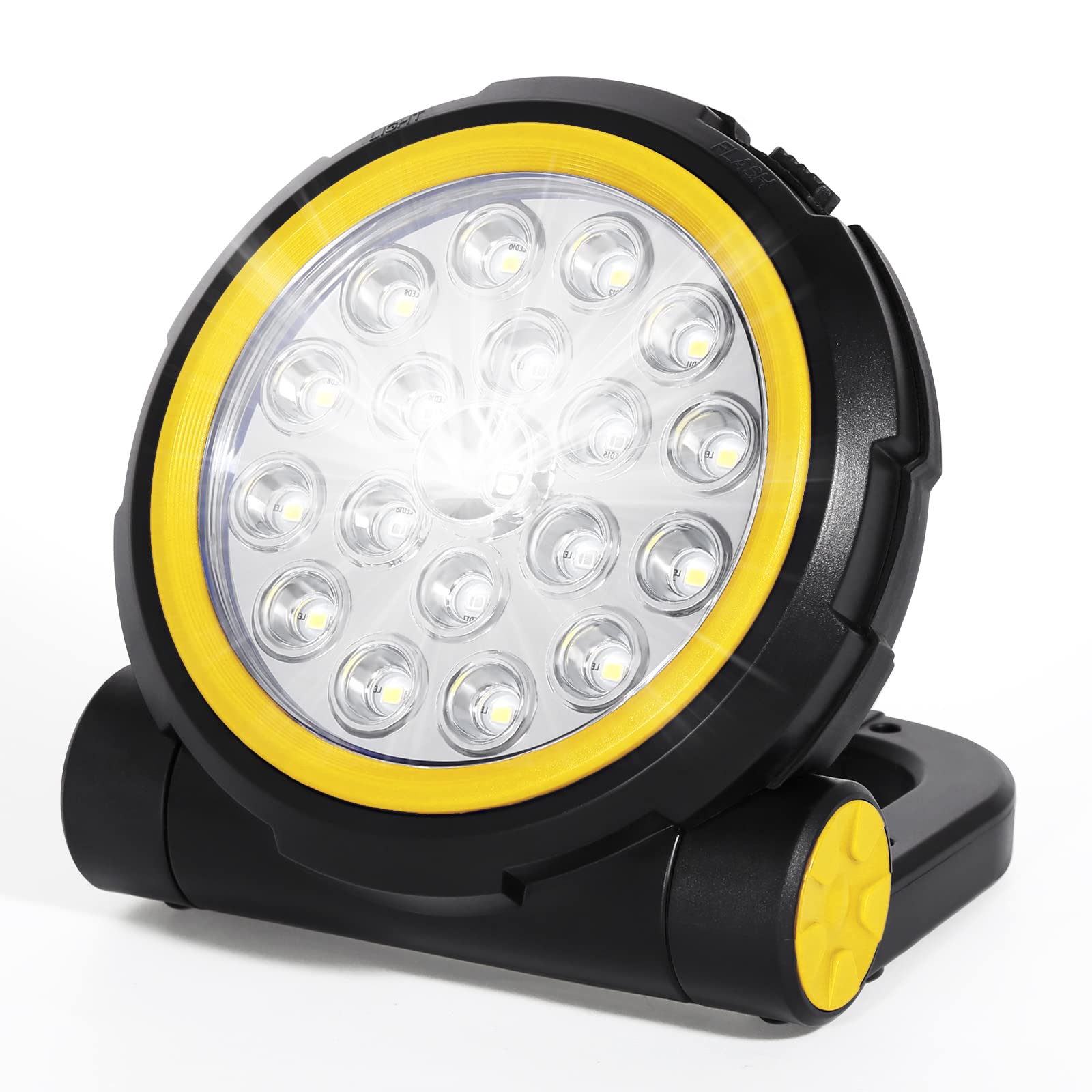 AGM Rechargeable Work Light, Portable LED Floodlight with Magnetic Handle, 4 Modes & 5200mAh Battery for Camping, Hiking Fishing Power Outages Emergency