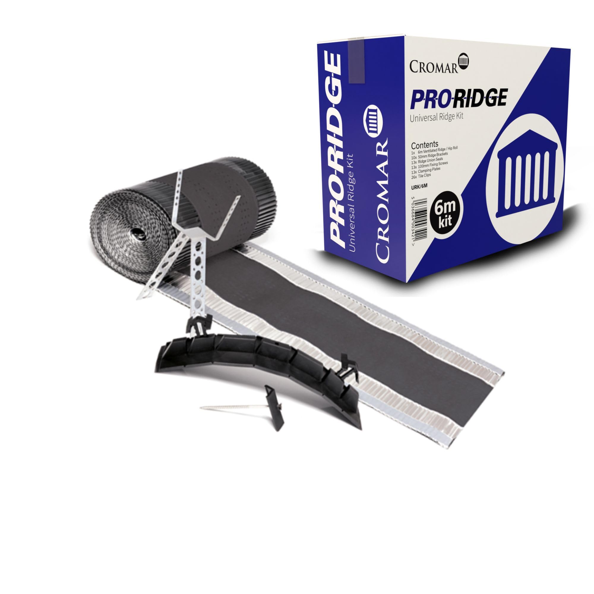 Ara Choice _ Cromar – Proridge Universal Kit – Ridge & Hip System 6 Metre | Dry Fixing Solution For Ridge And Hip Applications | Dry Fix Kit Mortar Ridge Tile Fitting System
