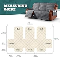 Vista 2 de Ruaozz Funda impermeable para sofá reclinable de 1 pieza, fundas para sofás para sofás reclinables, funda para sofá reclinable, lavable, protector