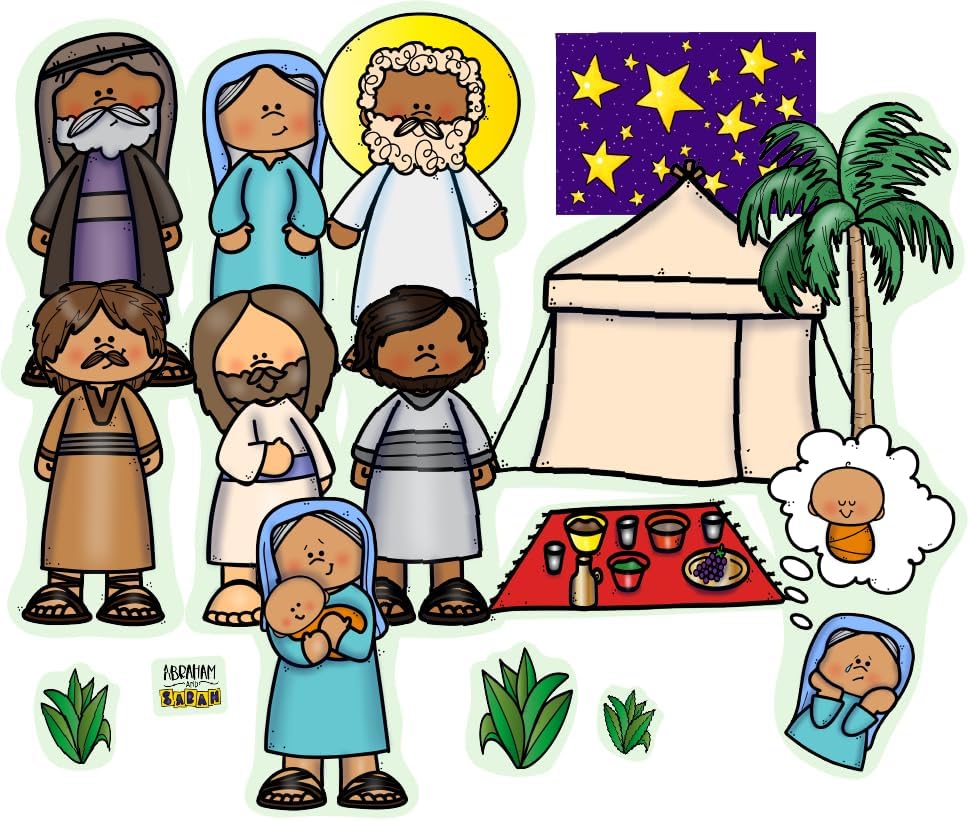Abraham & Sarah Bible Felt Set Old Testament Story Flannel Board Kids Flannelbaord (Precut- Ready to Play)