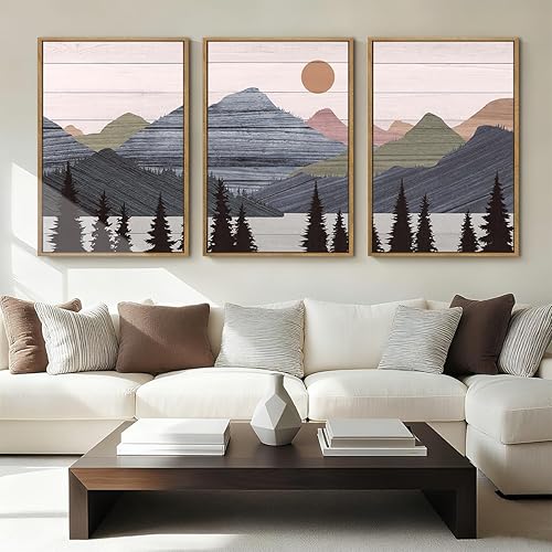 Miniatura 13 de ANHUIB Arte de pared de Jesús de 16 x 24 pulgadas, arte de pared de Jesús alimenta a los 5000, juego de 3 lienzos enmarcados, decoración de pared