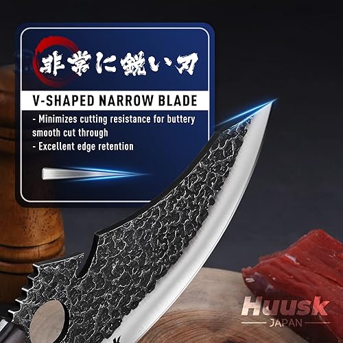 Miniatura 3 de Huusk Cuchillos coleccionables Cuchillo de carne y cuchillo de chef Huusk con funda de cuero y caja de regalo