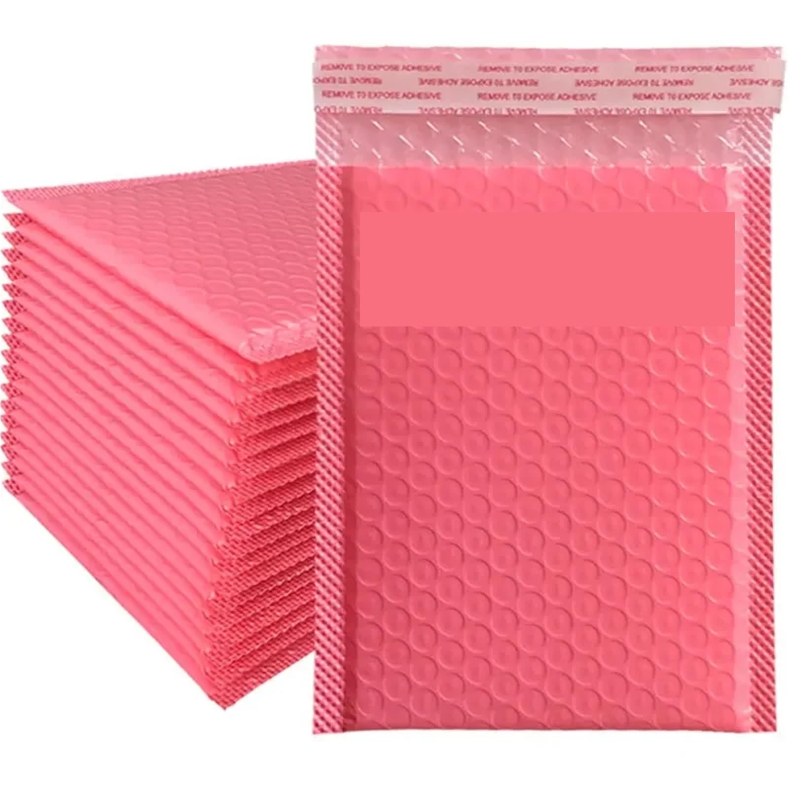 Self Sealing Bubble Cushion Pink Poly Bubble Mailers Padded Envelopes Self Seal Bags Black Packaging Envelope(18X23cm-pink,1pcs)