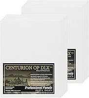 Vista 30 de Centurion Paquete de lienzo de lino imprimado al óleo profesional de lujo, incluye 48 paneles de lona de tamaño pequeño para artistas, estudiantes