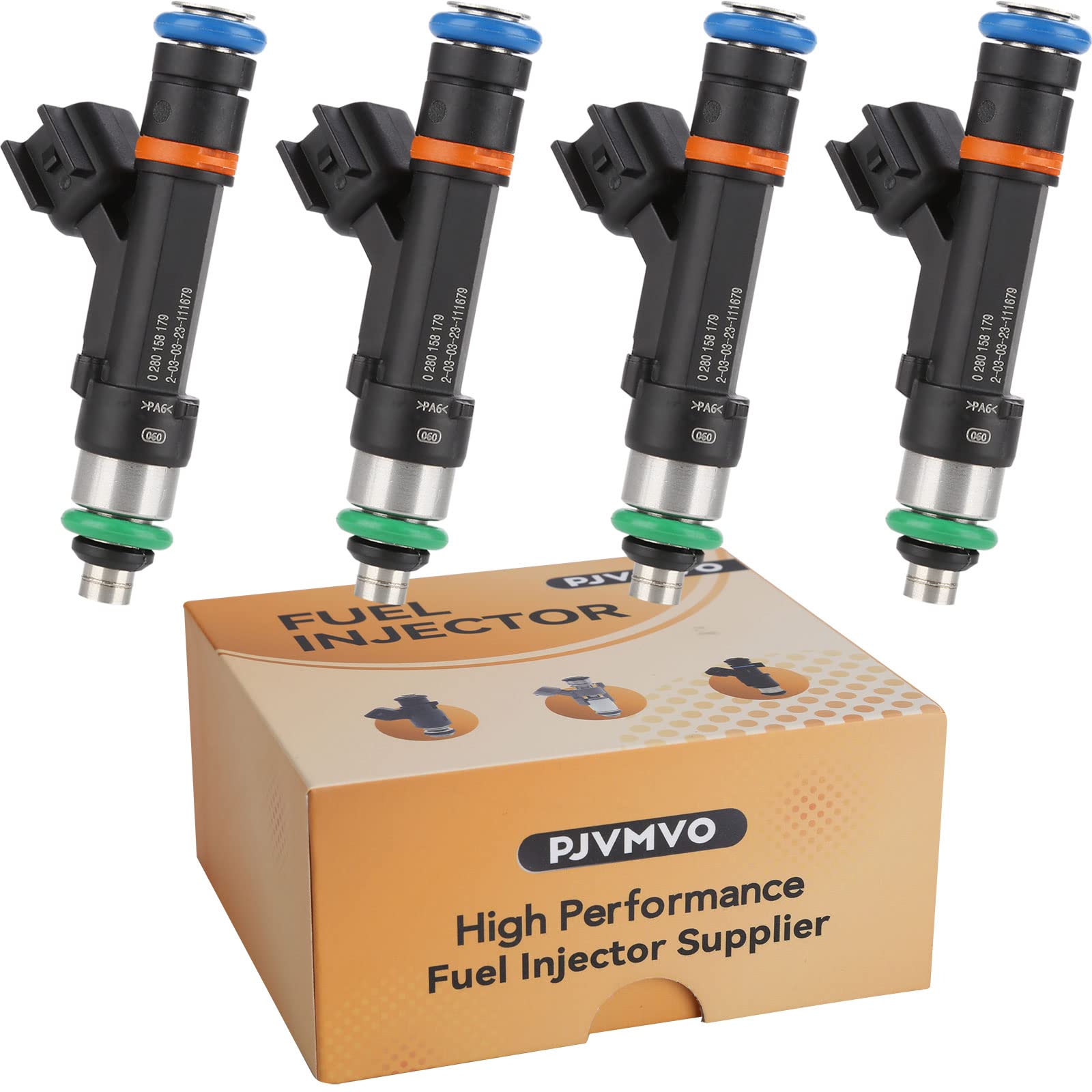 Compatible with/Ford 4Cyl-Gas-Engines Fuel Injectors,Compatible with/Ford Fusion Ranger Escape Focus 2.0 2.3 2.5,Compatible with/Lincoln MKZ 2.0L 2.5L 2011 2012 2013 2014 2015 |4 Holes| |Set of 4|