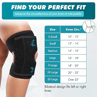 Med Spec Dynatrack Plus Patella Stabilizer Knee Brace CoolFlex Black, SM | Adjustable kneecap buttress offers dynamic stability for lasting knee support and comfort with wraparound design. 117022