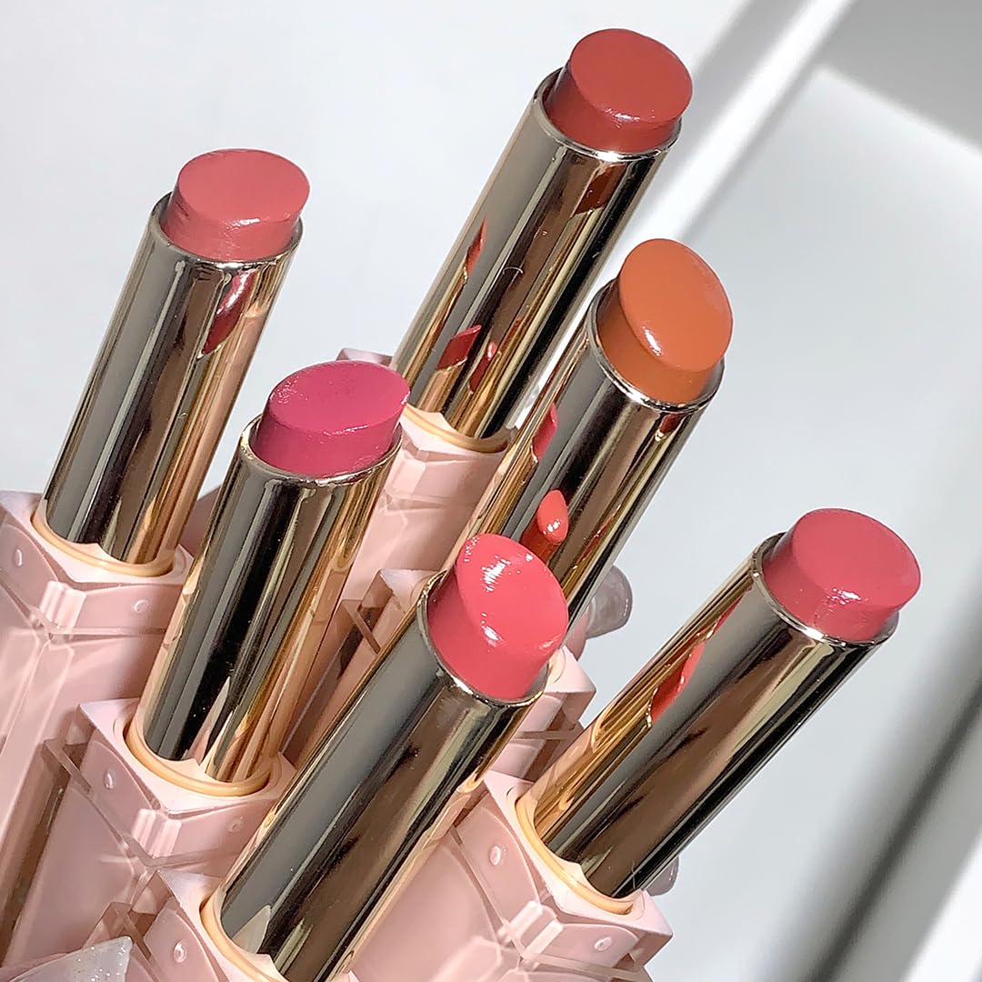 Gege Bear Water Gloss Lipstick | High-Shine Lightweight Liquid Lip Color | 6 Stunning Shades for All Skin Tones | Long-Lasting Moisturizing Glossy Finish | Non-Sticky Lip Tint with Luxurious Packaging | Everyday Wear Makeup Essential (02# Neighbor Girl, 3.8g)-image-3