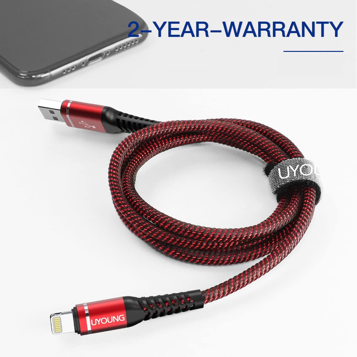 Exсluѕіvе Dіѕсоunt 80% оƒƒеr Heavy Duty iPhone Charger Cable, 3Pack 6ft Lightning Cable, USB Long Braided Nylon Charging Cord Compatible with iPhone 13/12/11/Pro/X/Xs Max/XR /8/7/6/6S/plus/iPad Mini-Red Prоmо 40% оƒƒ Heavy Duty iPhone Charger Cable, 3Pack 6ft Lightning Cable, USB Long Braided Nylon Charging Cord Compatible with iPhone 13/12/11/Pro/X/Xs Max/XR /8/7/6/6S/plus/iPad Mini-Red